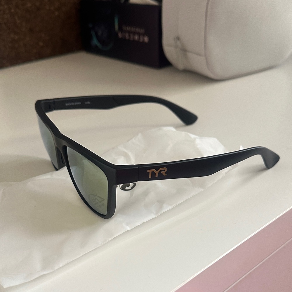 NEW TYR Black and Gold Sunglasses